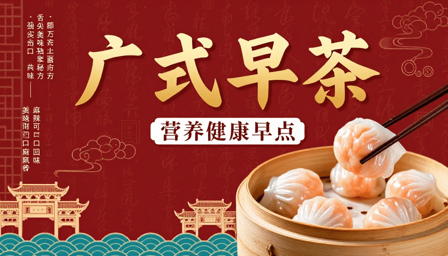 虾饺美食素材：广式早茶中国风视觉盛宴