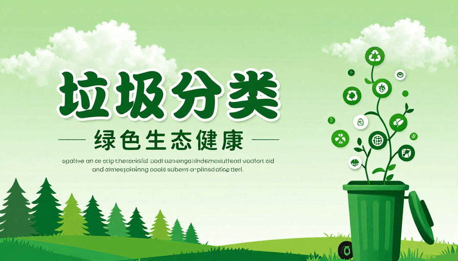 生态主题素材：绿色生态主题：垃圾分类与环保宣传海报