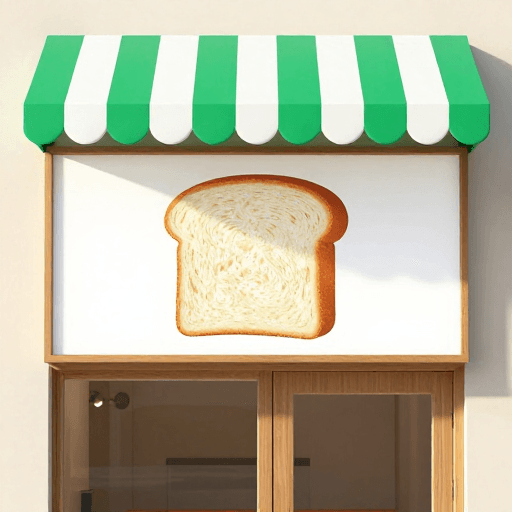 双层广告牌素材：简约双牌西点店门头设计：3D效果图展示