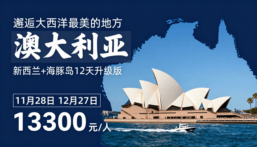 旅游海报素材：澳大利亚之旅：邂逅大西洋绝美风光