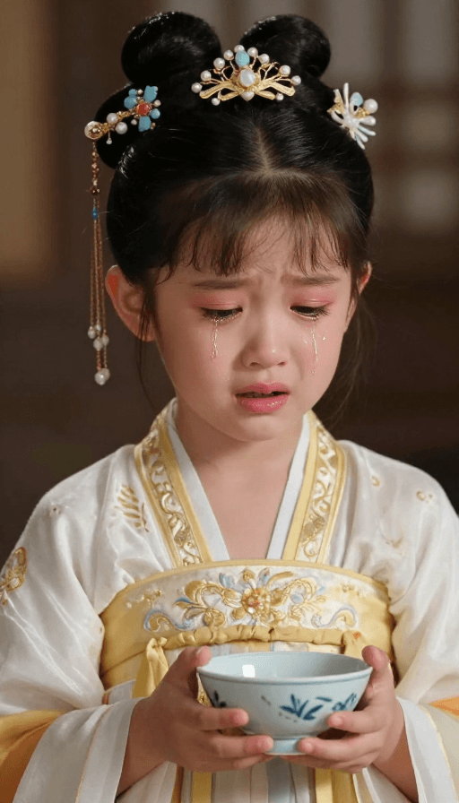 古装少女素材：古装少女泪眼含愁 古典美与哀伤交融